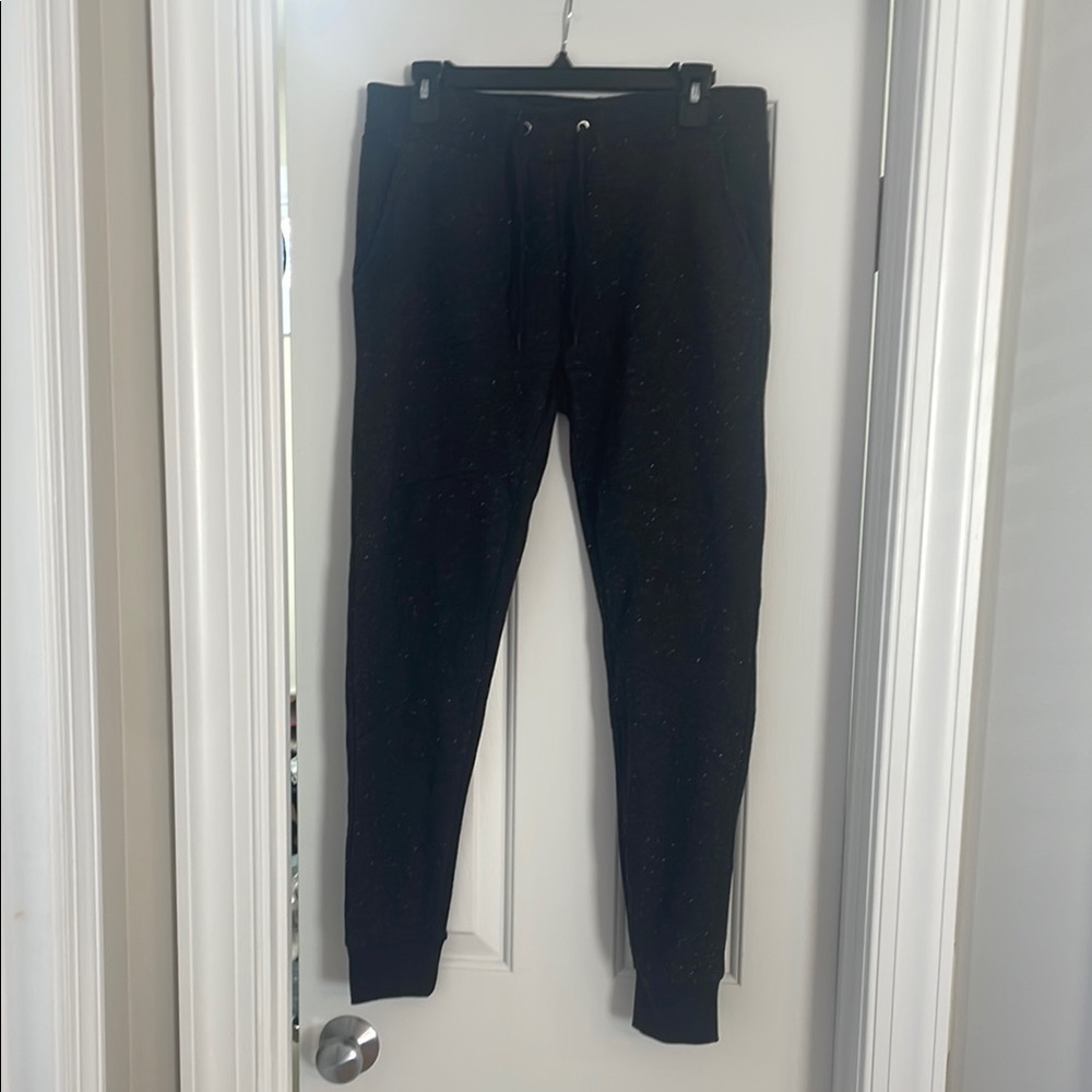 Atmosphere Black Track Pants with Tapered Fit